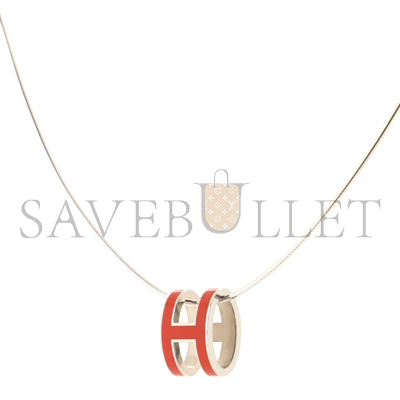 HERMÈS POP H PENDANT CORD NECKLACE METAL AND ENAME 